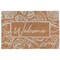 Saltoro Sherpi 24 x 36 Coir Coastal Welcome Doormat, White Calligraphy Print, Brown-